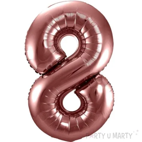 balon foliowy cyfra 8 metaliczny brazowy folat 34 dgt
