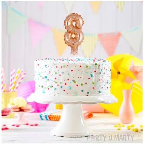 balon foliowy cyfra 8 micro rozowe zloto godan 5 dgt