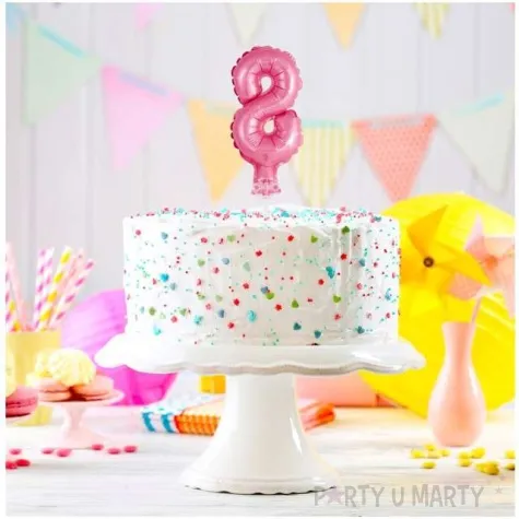 balon foliowy cyfra 8 micro rozowy godan 5 dgt