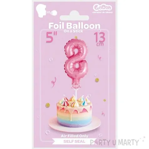 balon foliowy cyfra 8 micro rozowy godan 5 dgt