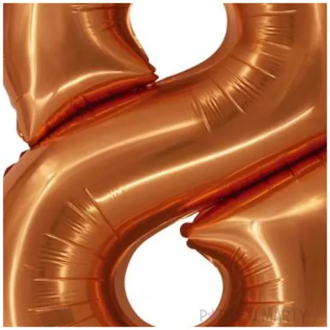 balon foliowy cyfra 8 miedziany godan 30 dgt