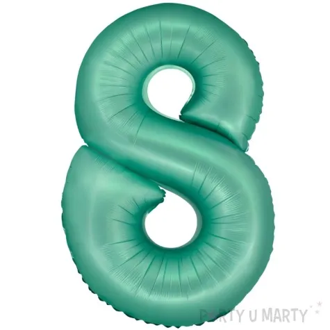 balon foliowy cyfra 8 mietowy matowy godan 30 dgt