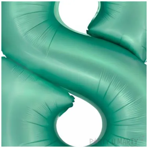 balon foliowy cyfra 8 mietowy matowy godan 30 dgt