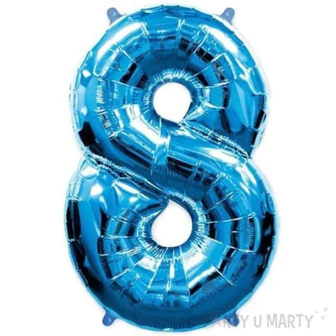 balon foliowy cyfra 8 niebieski flexmetal 34 dgt