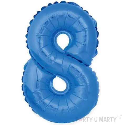 balon foliowy cyfra 8 niebieski godan 14 dgt
