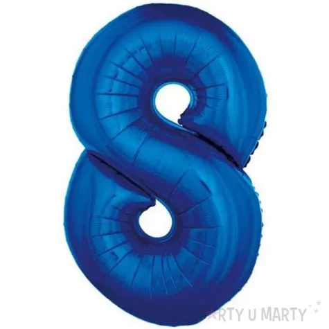balon foliowy cyfra 8 niebieski godan 34 dgt