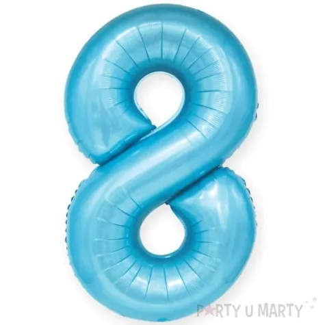 balon foliowy cyfra 8 niebieski partypal 39 dgt