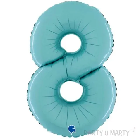 balon foliowy cyfra 8 niebieski pastel grabo 26 dgt