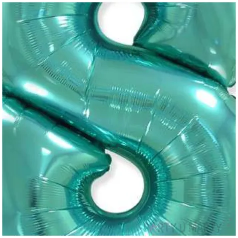balon foliowy cyfra 8 niebieski tiffany flexmetal 34 dgt