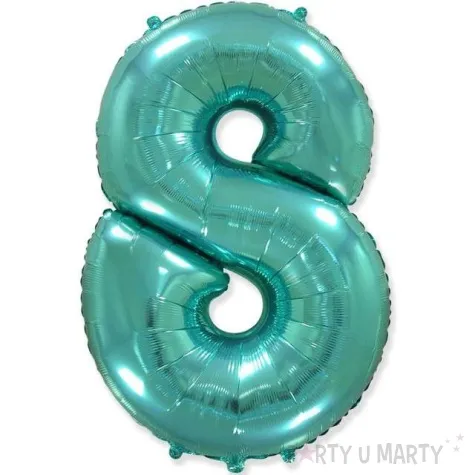 balon foliowy cyfra 8 niebieski tiffany flexmetal 34 dgt