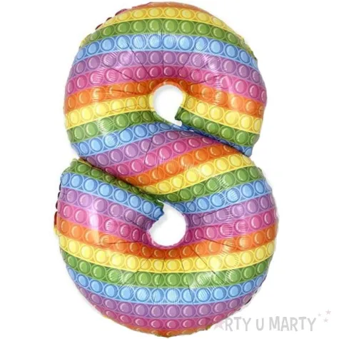 balon foliowy cyfra 8 pop it flexmetal 27 dgt