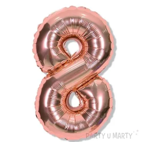 balon foliowy cyfra 8 rozowe zloto dekoracjepolska 16 dgt