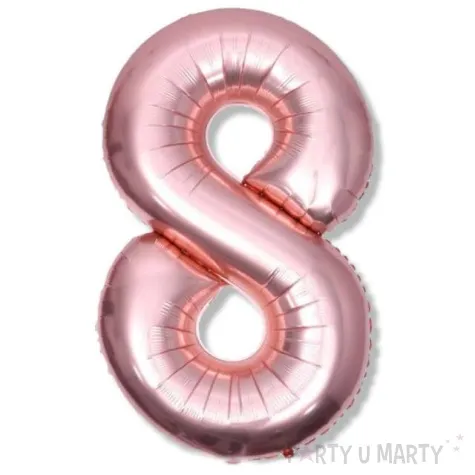 balon foliowy cyfra 8 rozowe zloto dekoracjepolska 39 dgt