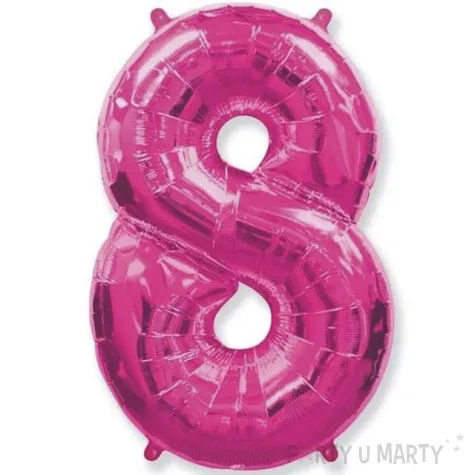 balon foliowy cyfra 8 rozowy flexmetal 34 dgt
