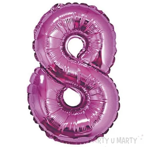 balon foliowy cyfra 8 rozowy godan 14 dgt