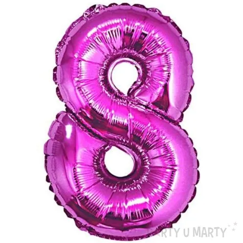 balon foliowy cyfra 8 rozowy godan 34 dgt