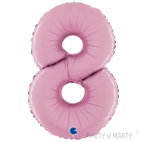 balon foliowy cyfra 8 rozowy pastel grabo 26 dgt