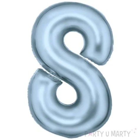 balon foliowy cyfra 8 satynowy niebieski amscan 34 dgt