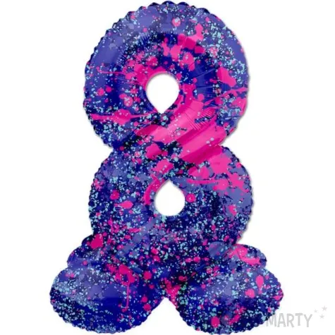 balon foliowy cyfra 8 stojaca galaxy splash folat 28 dgt