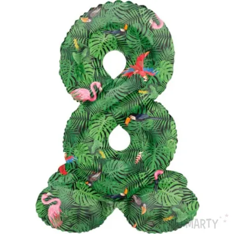 balon foliowy cyfra 8 stojaca hawajskie party folat 28 dgt