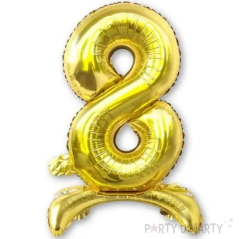balon foliowy cyfra 8 stojaca zloty dekoracjepolska 15 dgt
