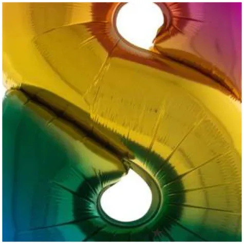 balon foliowy cyfra 8 teczowy funny fashion 40 dgt