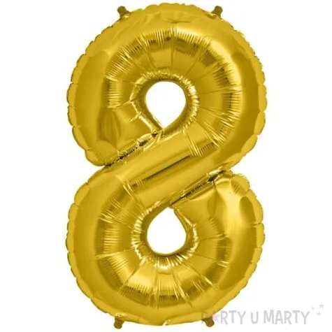 balon foliowy cyfra 8 zloty northstar balloons 34 dgt