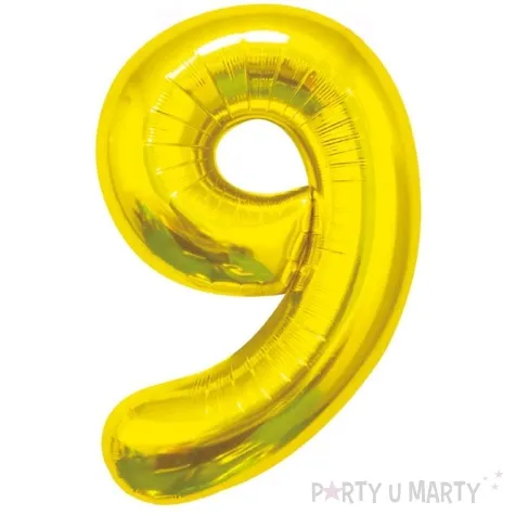 balon foliowy cyfra 9 beauty and charm zloty godan 33 dgt