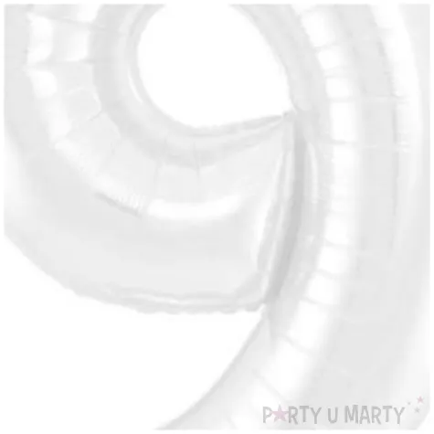 balon foliowy cyfra 9 bialy jix 40 dgt