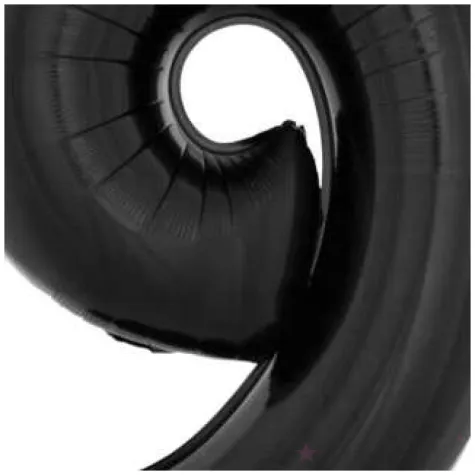 balon foliowy cyfra 9 czarny funny fashion 40 dgt