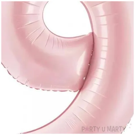 balon foliowy cyfra 9 dekoracja na urodziny rozowy matowy 34 dgt