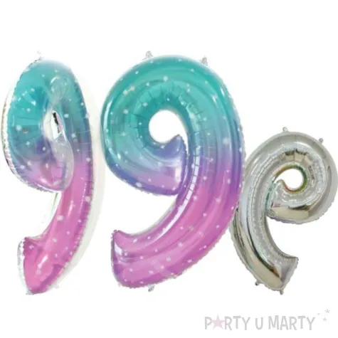 balon foliowy cyfra 9 kosmos teczowy godan 31 dgt