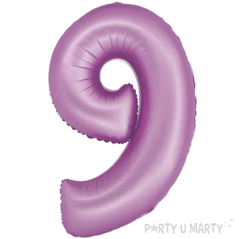 balon foliowy cyfra 9 lawendowy matowy godan 30 dgt