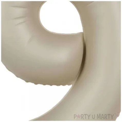 balon foliowy cyfra 9 mat kremowe latte folat 34 dgt