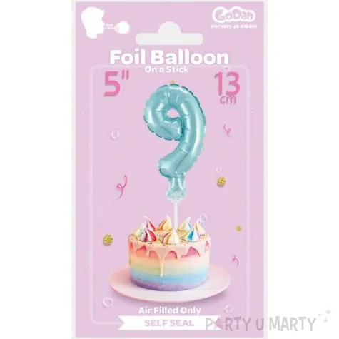 balon foliowy cyfra 9 micro blekitny godan 5 dgt