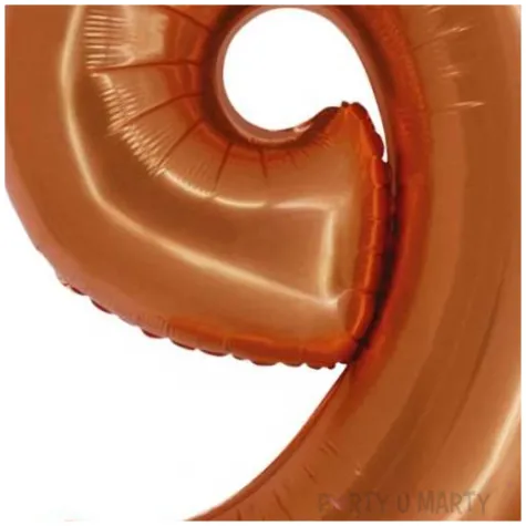 balon foliowy cyfra 9 miedziany godan 30 dgt