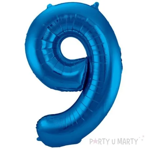 balon foliowy cyfra 9 niebieski folat 34 dgt