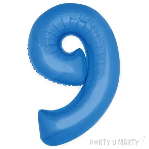 balon foliowy cyfra 9 niebieski godan 14 dgt