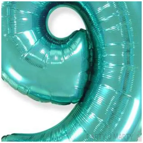 balon foliowy cyfra 9 niebieski tiffany flexmetal 34 dgt
