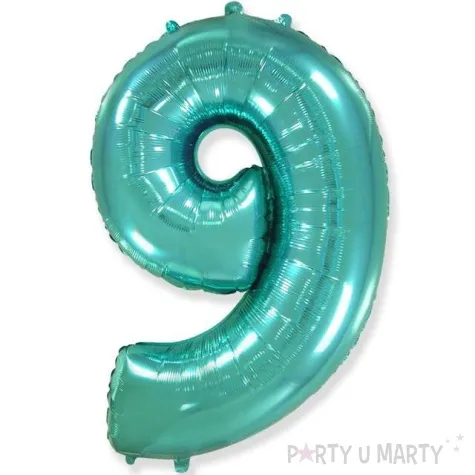 balon foliowy cyfra 9 niebieski tiffany flexmetal 34 dgt