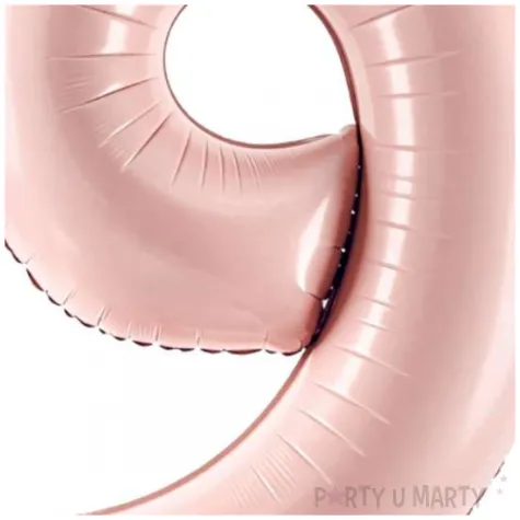 balon foliowy cyfra 9 pastel rozowy jasny partydeco 34 dgt