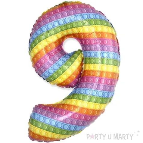 balon foliowy cyfra 9 pop it flexmetal 27 dgt