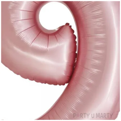 balon foliowy cyfra 9 rozowy matowy godan 30 dgt