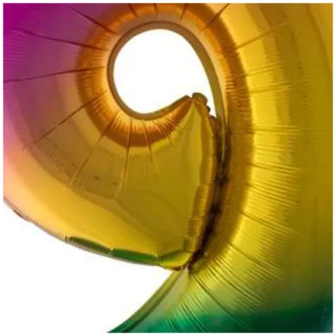 balon foliowy cyfra 9 teczowy funny fashion 40 dgt