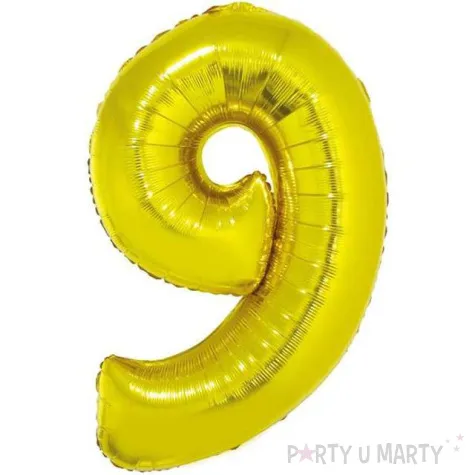balon foliowy cyfra 9 zloty godan 34 dgt
