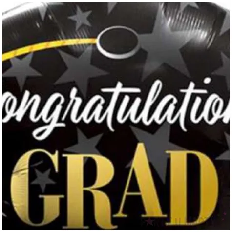 balon foliowy czapka absolwenta gratulacje qualatex 41 shp