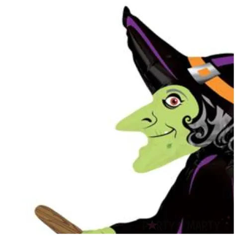 balon foliowy czarownica na miotle grabo 42 shp