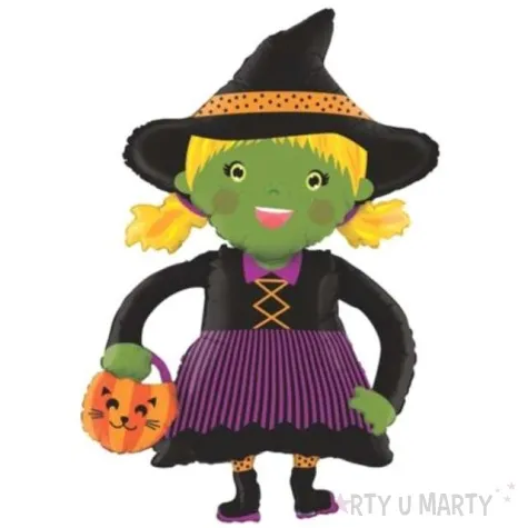 balon foliowy czarownica w kapeluszu betallic 45 shp
