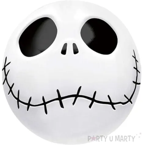 balon foliowy czaszka halloween bialy partypal 18 rnd