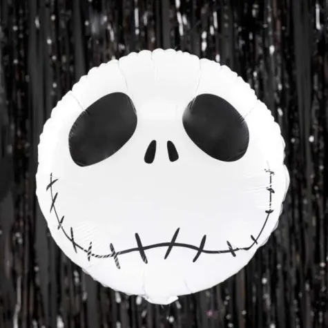 balon foliowy czaszka halloween bialy partypal 18 rnd